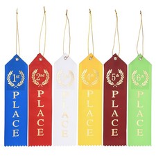 36Pcs Award Ribbons 1st 2nd 3rd 4th 5th 6th Medal Ribbon with Event Card Rope