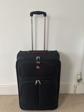 Wenger Swiss Gear Expandable 2-Wheel Suitcase Black, 60X40X27CM, Softshell