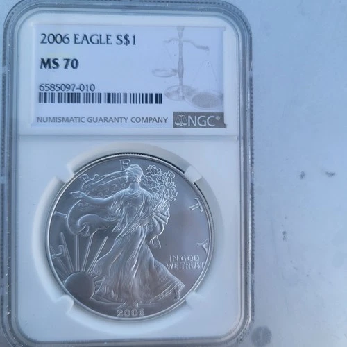2006 AMERICAN SILVER EAGLE NGC MS70