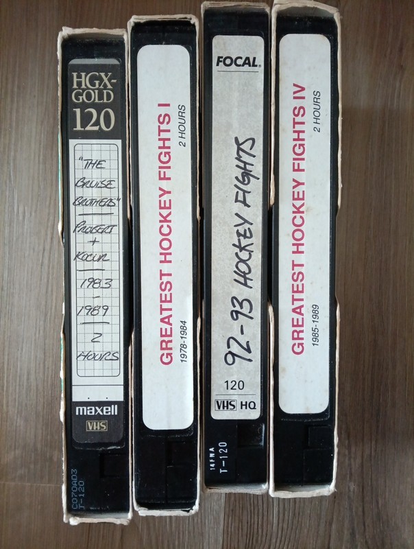 NHL Hockey Fights - Vintage 4 VHS Tapes - Each Tape Is 2 Hours 