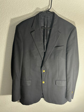 Brooks Brothers Blazer Loro Piana Brooksease Black Gold Buttons See Measurement