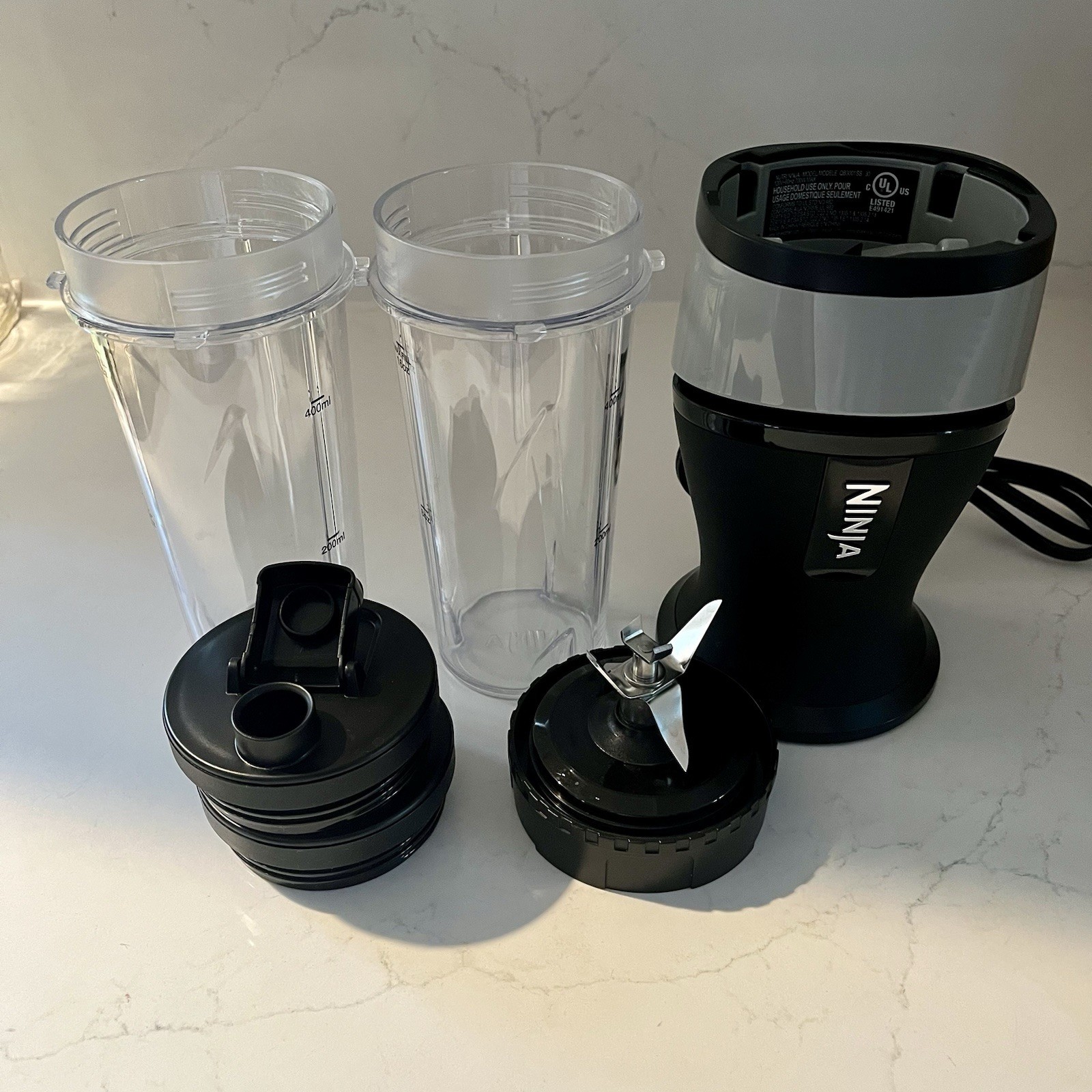 Ninja Fit Compact Personal Blender 2 16oz Cups Nutri Ninja Model QB3001SS
