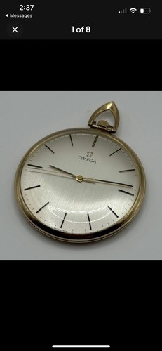 Rare Vintage Omega P6325 Open Face 10k Gold Filled Manual Wind Mens Pocket Watch - Picture 2 of 6