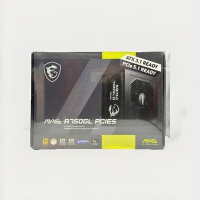 MSI MAG A750GL PCIE5 750W GAMING POWER SUPPLY ATX3.1/PCIE 5.1READY 80Gold SEALED