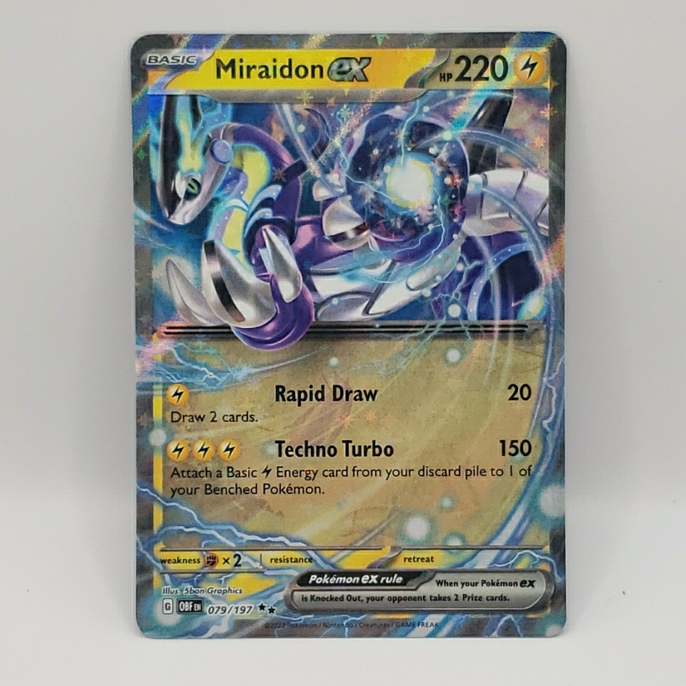 Miraidon ex 079/197 Holo Obsidian Flames Pokémon TCG Scarlet Violet Ultra Rare
