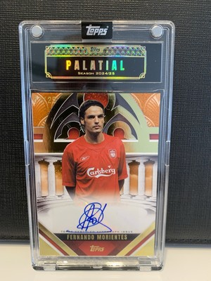 Topps Fernando Morientes 07/25 Autogramm Palatial Liverpool FC