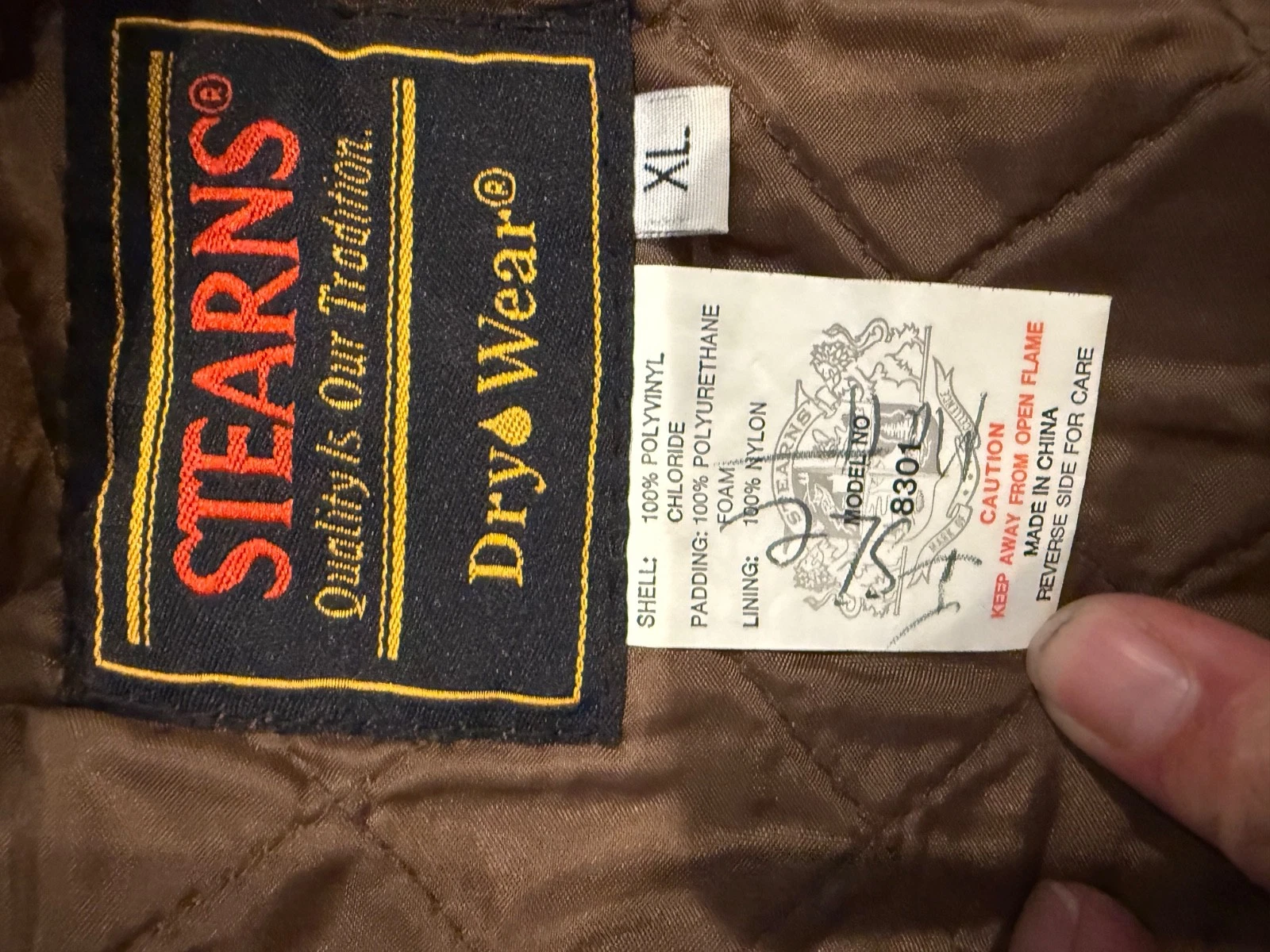 Stearns Dry Wear Hunting Rain Jacket Men's Sz XL Realtree Camo Quilt Lined Hood image 4