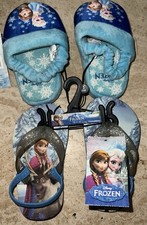 Disney Frozen Lot Of 2 Pairs Of Sandals  Toddler Slippers Size 5-6 NWT