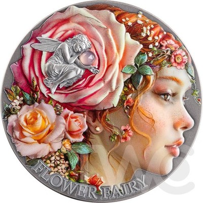 Flower Fairy Nature Spirits 2000 francs CFA 2 oz Silver Coin