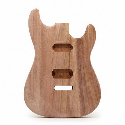Gitarrenbody aus Okoume matt E-Gitarren-Body feine Holzstruktur für Gitarrenbau