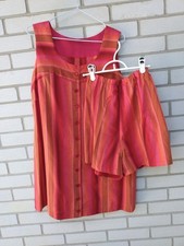 Vintage 60s Top and Shorts Set Size Medium Large Rockabilly Summer Retro