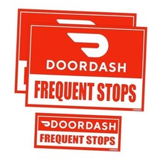 DoorDash Magnetic Sign for Car, 3 Pack Red