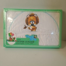 NEW Old Stock Vintage Infant Diaper Stacker 1984 Glordano Art/ Lion, Mouse Baby