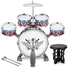 Toddlers Drum Set Kids Jazz Band Rock Kit for 3-5 Boys Girls Music Toy