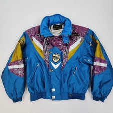 Vintage 80s 90s Descente Ski Team Embroidered Winter Ski Parka Jacket Mens L