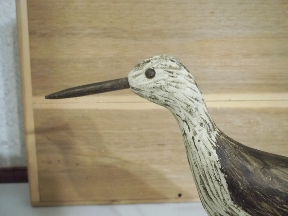 Hand Carved Gunning Style Virginia Influence Yellowlegs Shorebird Decoy