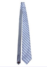 Tommy Hilfiger Men  Silk Tie Blue Striped Made in USA Excellent Condition