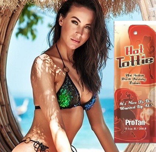 Sale Pro Tan HOT TOTTIE  UV Sunbed Tanning Accelerator Lotion Cream 22ml Sachet