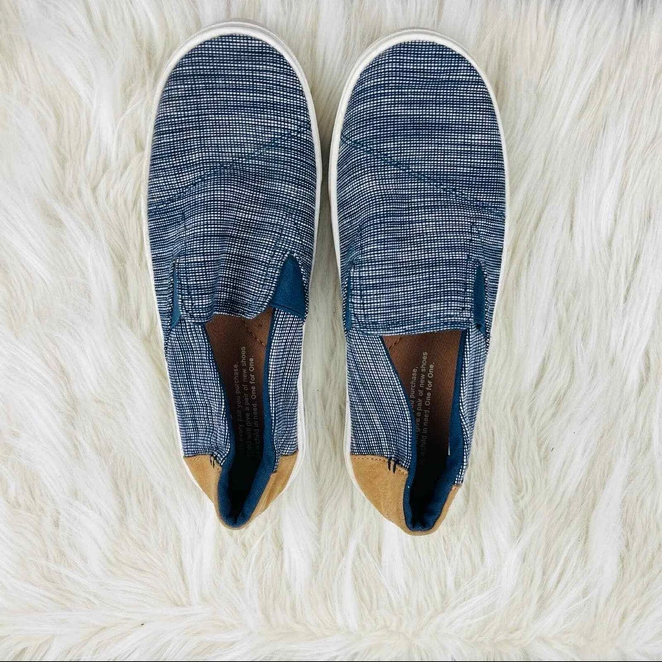 Zapatos sin cordones Toms Youth Luca azul y blanco ¡Y3! Foto 2 de 4