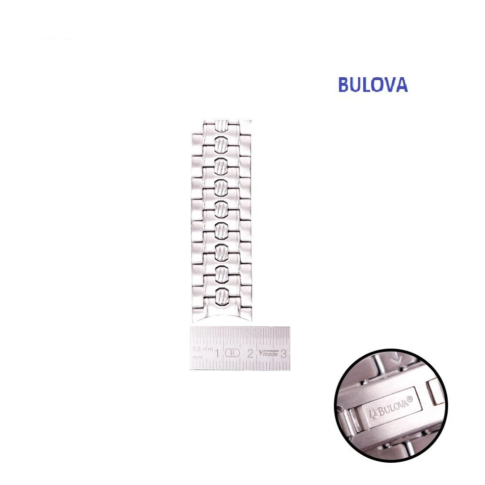 Bracciale svizzero originale Bulova 18 mm, cinturino in acciaio inossidabile ... - Immagine 4 di 4