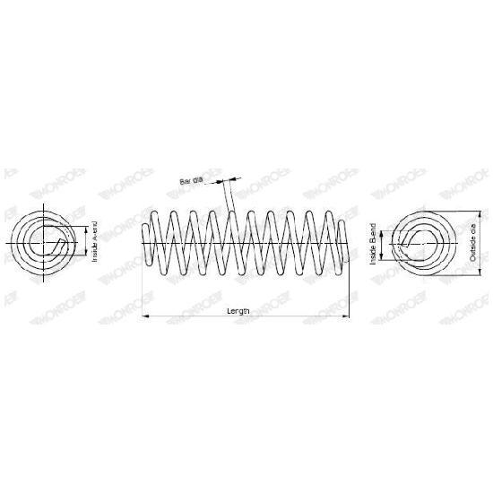 1x Monroe Fahrwerksfeder u.a. für Saab 9-3 2.3 | 907602 