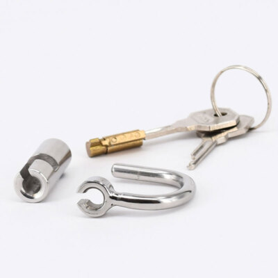 3/5mm D-Ring Stainless Steel Male Chastity Device Cage Titanium Plug PA Lock USA