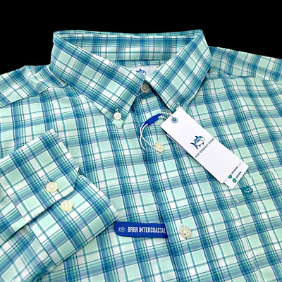 Southern Tide BRRR Intercoastal Long Sleeve Check Performance Shirt 2XL $145