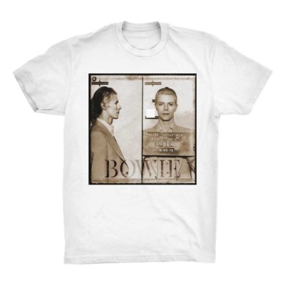 David Bowie Mug Shot Tee Shirt. Music Legend T-Shirt. Soft Cotton Premium Tee