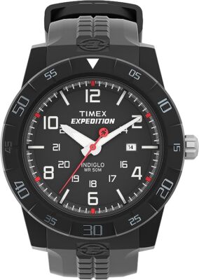 Timex T49831 Men's Expedition Rugged Core Black Resin Strap Watch
