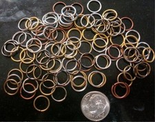 10mm 20 ga open jump rings 100 pcs 6 mixed plated finishes attach charms FPJ077
