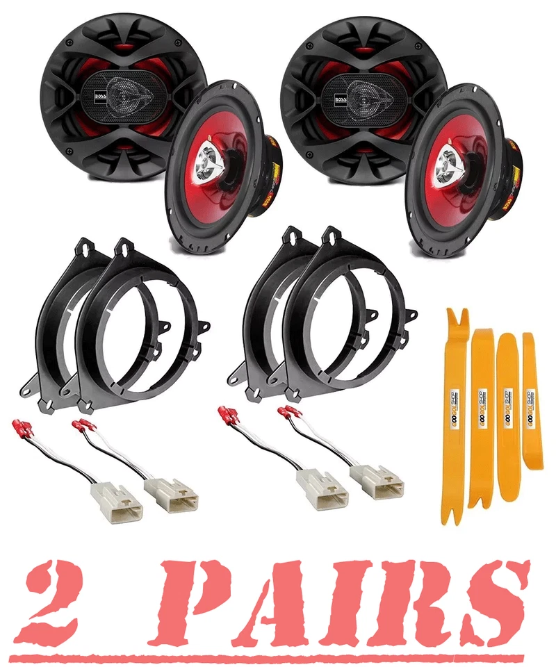 BOSS AUDIO CH6500 BOSS 6.5" 200 WATTS Front & Rear Car Speaker Replacement for 2005-2012 Scion TC