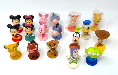 18 Kellogg cereal Disney Bobble Head Mickey Minnie Buzz Woody Pooh