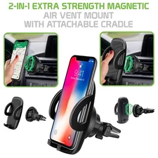 Cellet 2-In-1 Detachable Magnetic Cradle Car Air Vent Cell Phone Holder Mount