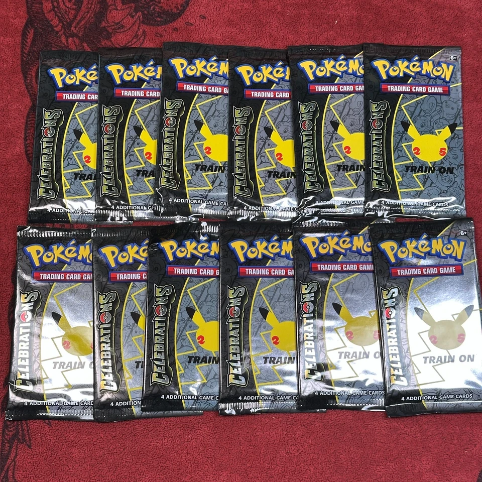 POKEMON TCG!  12x 25th Anniversary Celebrations BOOSTER PACK SEALED BRAND NEW