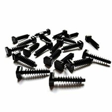 100 Pack of Black Cable Tie Masonry Screw Mounts - Up to 9mm Cable Ties