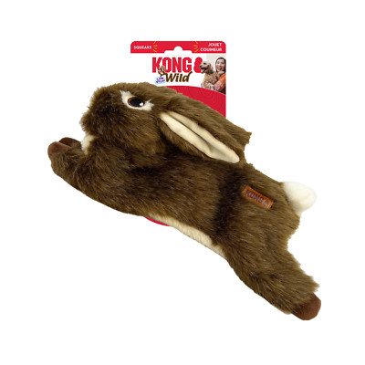 KONG Low Stuff Wild Rabbit MEDIUM Squeaky Soft Plush Toss & Shake Dog Toy 12x8''