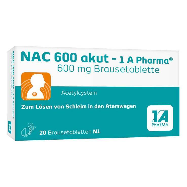 NAC 600 akut 1A Pharma Brausetabletten · 20 St · PZN 00562761