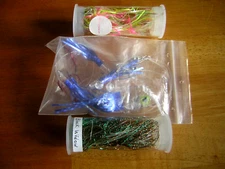 Two (2) Custom Great lakes trolling flies-asst. Colors & Salmon Rigged MEAT Rig