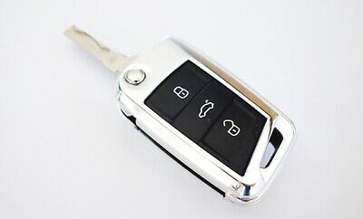 Für VW Golf 7 VII Chrom Schlüssel Cover Key Cover Schlüssel Funk  Fernbedienung