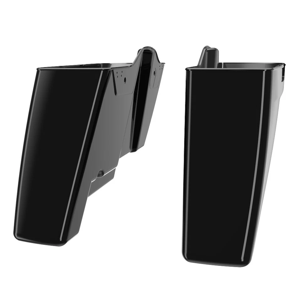 Alforja extendida negra viva sin recortes para Harley Touring 2014+ Foto 3 de 4