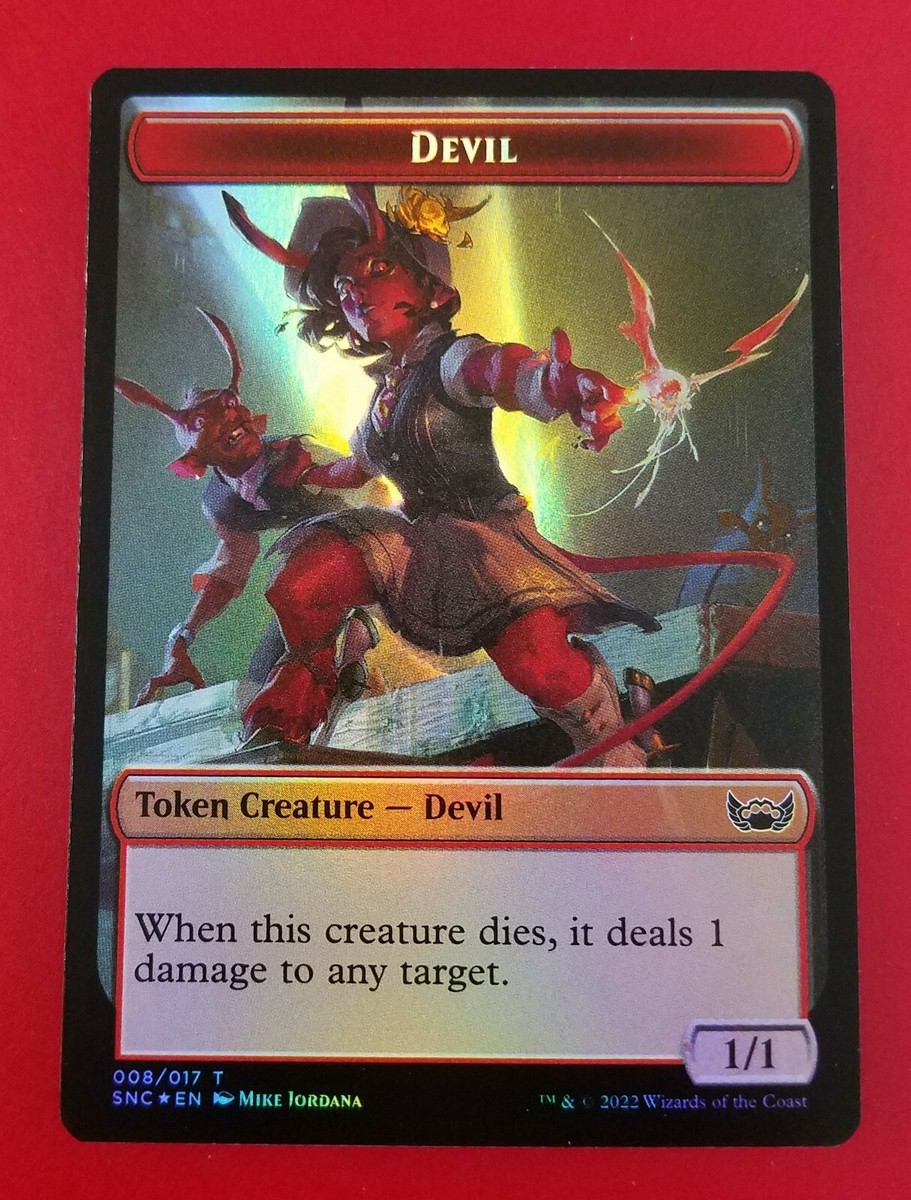 mtg devil cards 1x Devil & Rogue | FOIL TOKEN | Streets of New Capenna | MTG Magic Cards