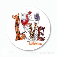 Love Spider Web Halloween Fall Autumn Favors Scrapbook Stickers Envelope Seals