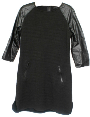 sanctuary faux leather dress Lila | Burgundy Faux Leather Plunge-Neck Maxi Dress With Split main image 1