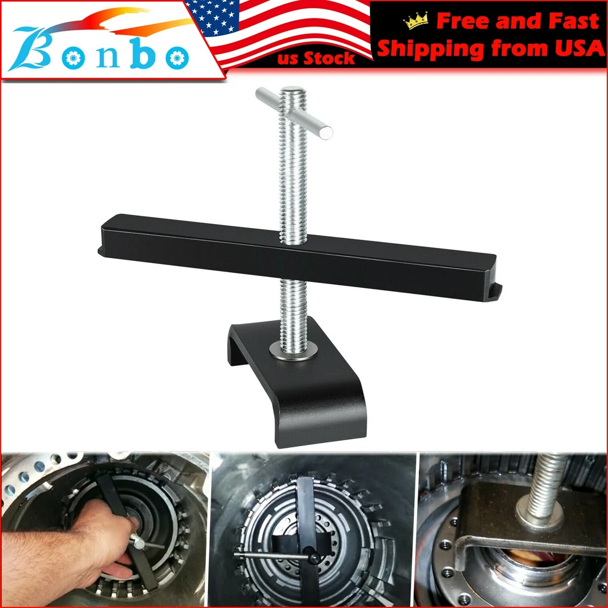 Clutch spring compressor tool outlet