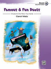 FAMOUS & FUN DUETS EARLY INTERMEDIATE PIANO INSTRUCTION MUSIC BOOK 4-NEW ON SALE