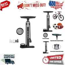 Bike Floor Pump with Gauge,Bike Pump High Pressure 160 Psi,Bicycle Pump with Air