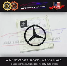 For Mercedes-Benz A Class W176 Gloss Black Rear Star Badge Emblem W176 AMG/