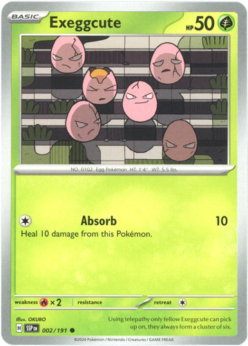PSA 9 Exeggcute #192 2024 Pokemon Surging Sparks 140450235 | eBay