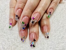 Nail Glitter Sequins Holographic Laser Butterfly Flakes Nail Art 3D Decoration