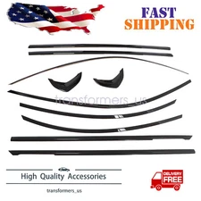New Black Car Window Strip Cover Trim 10pcs For BMW 3 Series G20 2019-2023 USA